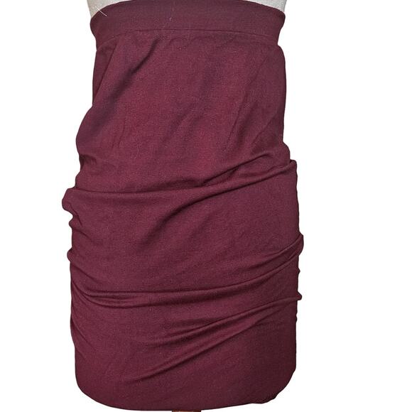 Burgendy Stretch Pencil Skirt Size Small - Picture 1 of 4